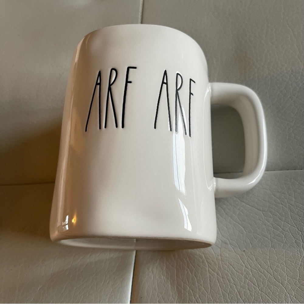 Rae Dunn Artisan Collection ARF ARF Puppy Dog Coffee Mug Cup rare NWT